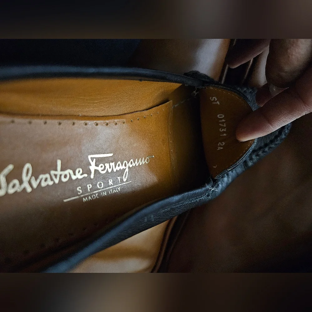SALVATORE FERRAGAMO SPORT SLIP ON LOAFER SHOES SIZE 7AA Used